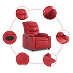 vidaXL Fauteuil inclinable Rouge Similicuir