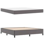 vidaXL Cadre de lit avec matelas Gris 180 x 200 cm tissu