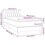 vidaXL Sommier à lattes de lit avec matelas Vert foncé 90x200 cm