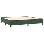 vidaXL Cadre de lit Vert foncé 200x200 cm Velours