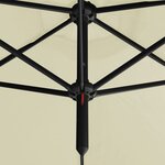 vidaXL Parasol de jardin double avec mât en acier sable 600 cm