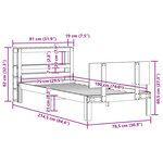 vidaXL Cadre de lit avec tête de lit sans matelas 75x190 cm