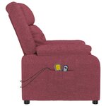 vidaXL Fauteuil de massage Rouge bordeaux Tissu