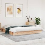vidaXL Cadre de lit sans matelas 200x200 cm bois massif de pin