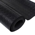 vidaXL Tapis de sol Noir 1 5 x 2 m Caoutchouc