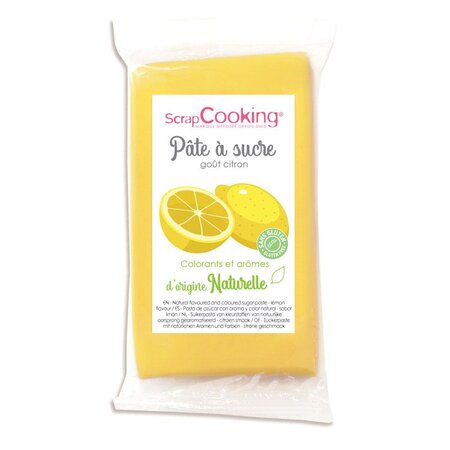 Pâte à sucre jaune 250 g sans gluten - arôme citron