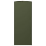 vidaXL Jardinières 2 Pièces vert olive triangulaire 30x26x75 cm acier