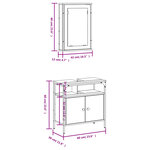 vidaXL Ensemble de meubles salle de bain 2 Pièces noir bois d'ingénierie