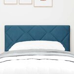 vidaXL Tête de lit LED design blocs diamants bleu foncé  80 cm  en velours