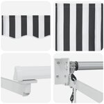 vidaXL Auvent rétractable électrique Anthracite et blanc 4 x 2 m