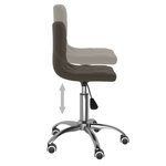 Vidaxl chaises pivotantes à manger lot de 2 gris foncé velours