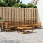 vidaXL Ensemble de canapés d'extérieur 5 Pièces Naturel