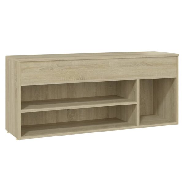 vidaXL Banc à chaussures Chêne sonoma 105x30x45 cm Bois d'ingénierie