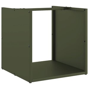 vidaXL Portant de bois chauffage vert olive 40x40x40 cm