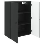 vidaXL Armoire Murale 66 x 34 5 x 90 cm Bois d'ingénierie Noir