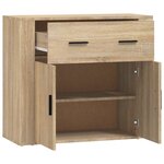 vidaXL Buffet Chêne sonoma 80x33x70 cm Bois d'ingénierie