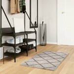 vidaXL Tapis shaggy à poils longs moderne beige anthracite 60x110 cm