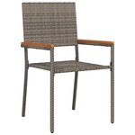 Ensemble de Salle à Manger de Jardin vidaXL 9 Pièces Gris Rattan Poly