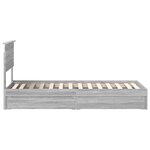 vidaXL Lit de Rangement Gris Sonoma 75 x 190 cm Bois d'ingénierie