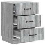 vidaXL Cabinet de chevet avec tiroir Sonoma gris 43 x 41 x 63 5 cm