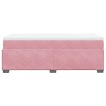 vidaXL Sommier à lattes de lit avec matelas Rose 90x190 cm Velours