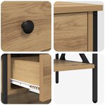 vidaXL Table de chevet en chêne 40x42x45 cm en bois d'ingénierie