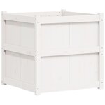 vidaXL Jardinière blanc 70x70x70 cm bois de pin massif