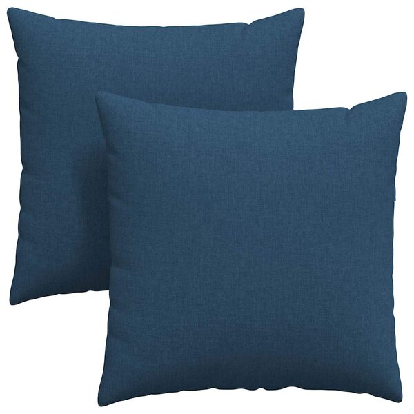 vidaXL Coussins de canapé 2 Pièces Bleu 80 x 80 cm tissu