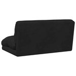 vidaXL Fauteuil de sol ajustable Noir Velours