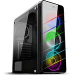 SPIRIT OF GAMER BOITIER PC Deathmatch 7 - Chassis Gaming - RGB - Noir - Verre trempé - Format ATX (8805RGB)