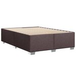 vidaXL Cadre de lit sans matelas marron foncé 140x190 cm tissu