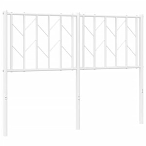 vidaXL Tête de lit métal blanc 120 cm