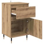 vidaXL Buffet Chêne artisanal 40 x 35 x 70 cm Bois d'ingénierie et fer