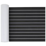 vidaXL Tapis de bateau Rayé Gris foncé et blanc 240 x 60 cm EVA