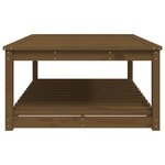 vidaXL Table de jardin marron miel 121x82 5x45 cm bois massif de pin