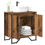vidaXL Meuble de Lavabo de Salle de Bain Bois Ancien 60 x 35 x 60 cm