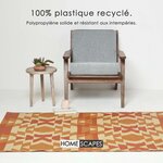 Tapis extérieur terrasse réversible - Tapis de jardin imperméable et résistant UV - Anya - Orange - 180x270 cm - HOMESCAPES