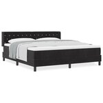 Lit coffre avec matelas vidaXL Noir 180x200 cm Velours