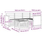 vidaXL Ensemble de canapés d'extérieur 5 Pièces Naturel 59 x 59 x 37 cm