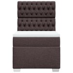vidaXL Sommier à lattes de lit avec matelas Marron foncé 90x190 cm