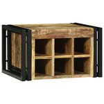 vidaXL Supports à vin 46x35x27.5 cm Bois massif Rugueux Mangue