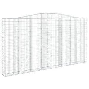vidaXL Panier de gabions arqué 400x30x200/220 cm Fer galvanisé