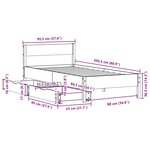 vidaXL Cadre de lit sans matelas 90x200 cm bois de pin massif