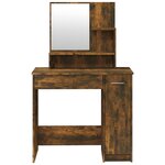 vidaXL Ensemble de coiffeuse Chêne fumé 86 5x35x136 cm