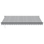 vidaXL Auvent manuel rétractable anthracite et blanc 450x350 cm