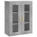vidaXL Armoire murale gris béton 69 5x34x90 cm