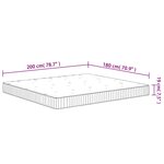 vidaXL Matelas à ressorts ensachés moyen 180x200 cm