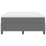 vidaXL Lit à ressorts Gris clair et blanc 140 x 200 cm