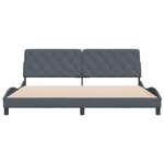 vidaXL Cadre de lit sans matelas gris foncé 200x200 cm velours