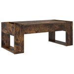 vidaXL Table basse Chêne fumé 110 x 50 x 41 cm Bois d'ingénierie